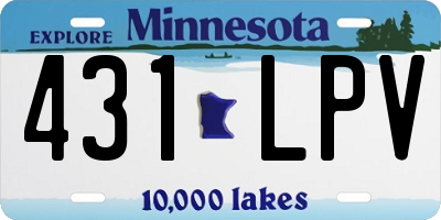 MN license plate 431LPV