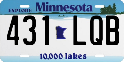 MN license plate 431LQB