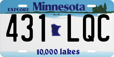 MN license plate 431LQC