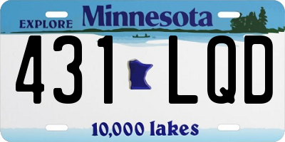 MN license plate 431LQD