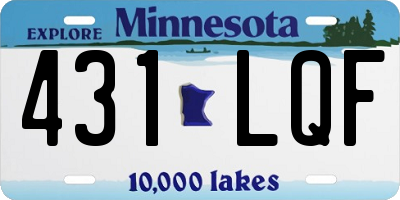 MN license plate 431LQF