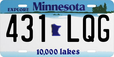MN license plate 431LQG