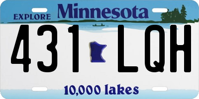 MN license plate 431LQH