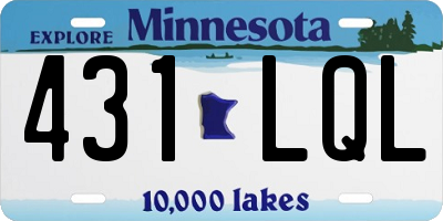 MN license plate 431LQL