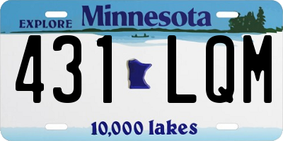 MN license plate 431LQM