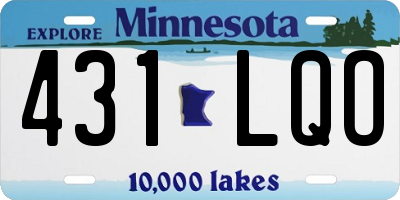 MN license plate 431LQO