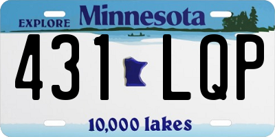MN license plate 431LQP