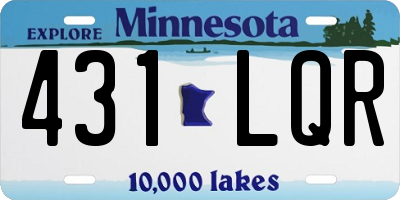 MN license plate 431LQR
