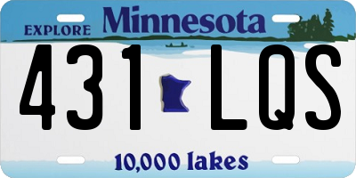 MN license plate 431LQS