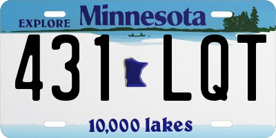 MN license plate 431LQT