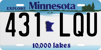 MN license plate 431LQU
