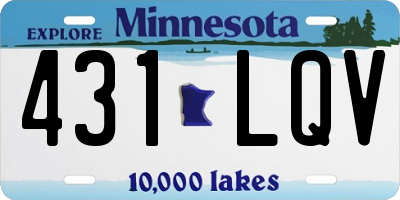 MN license plate 431LQV