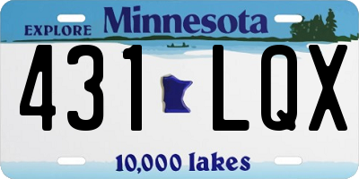 MN license plate 431LQX