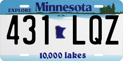 MN license plate 431LQZ