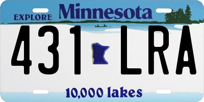 MN license plate 431LRA