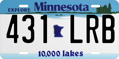 MN license plate 431LRB