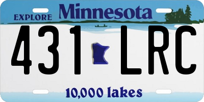 MN license plate 431LRC