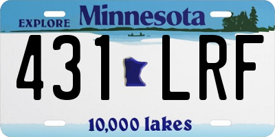 MN license plate 431LRF