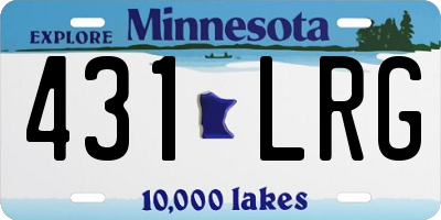 MN license plate 431LRG