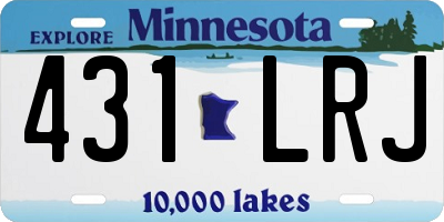 MN license plate 431LRJ