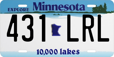 MN license plate 431LRL