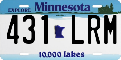 MN license plate 431LRM