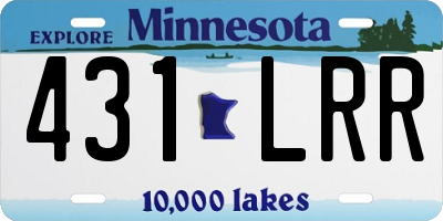 MN license plate 431LRR