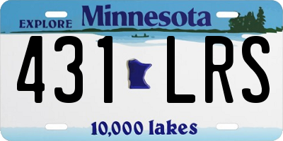 MN license plate 431LRS