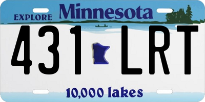 MN license plate 431LRT
