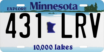 MN license plate 431LRV
