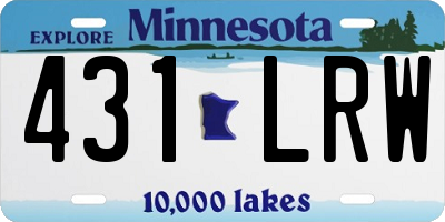MN license plate 431LRW