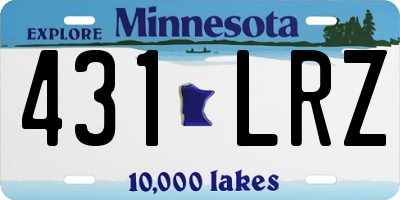 MN license plate 431LRZ