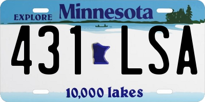 MN license plate 431LSA