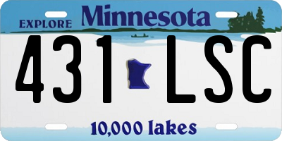 MN license plate 431LSC