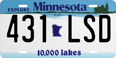 MN license plate 431LSD