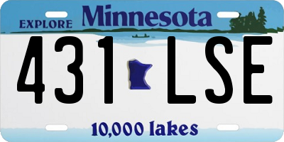 MN license plate 431LSE