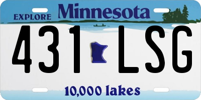MN license plate 431LSG
