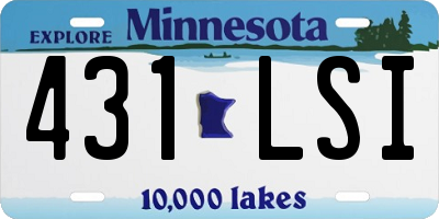 MN license plate 431LSI