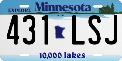 MN license plate 431LSJ