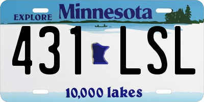 MN license plate 431LSL