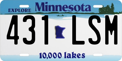 MN license plate 431LSM