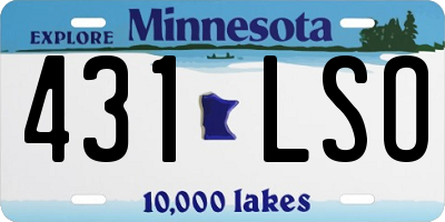 MN license plate 431LSO