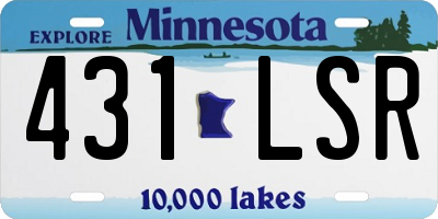 MN license plate 431LSR