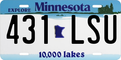 MN license plate 431LSU