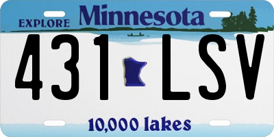 MN license plate 431LSV