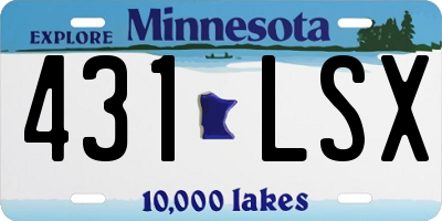 MN license plate 431LSX