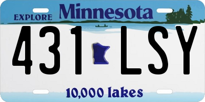 MN license plate 431LSY