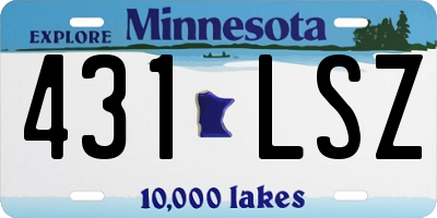 MN license plate 431LSZ