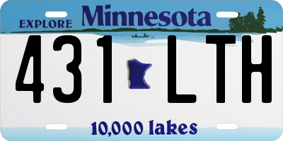MN license plate 431LTH