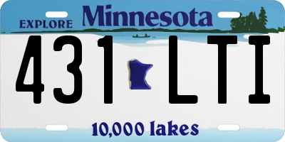 MN license plate 431LTI